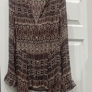 Patterned Blouse with Red and Black Accents by  SANCTUARY